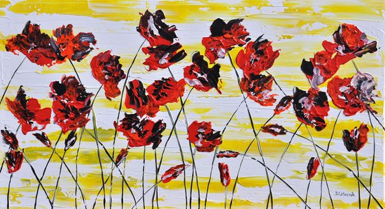 Red Poppies 2 90x50cm