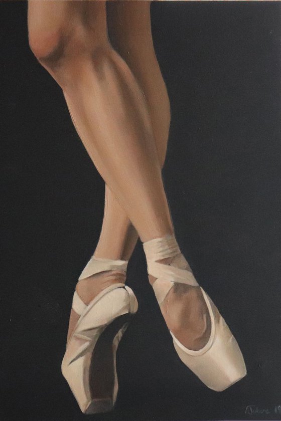 Ballet Shoes, Figurative Oil Painting