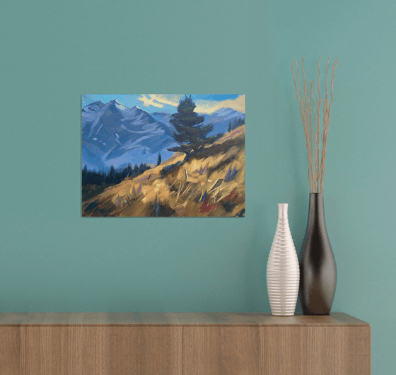 Landscape with a pine