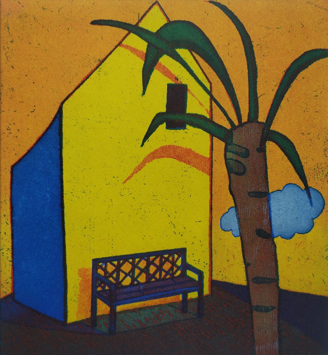 House with the Palm Tree by Vaida Varnagiene
