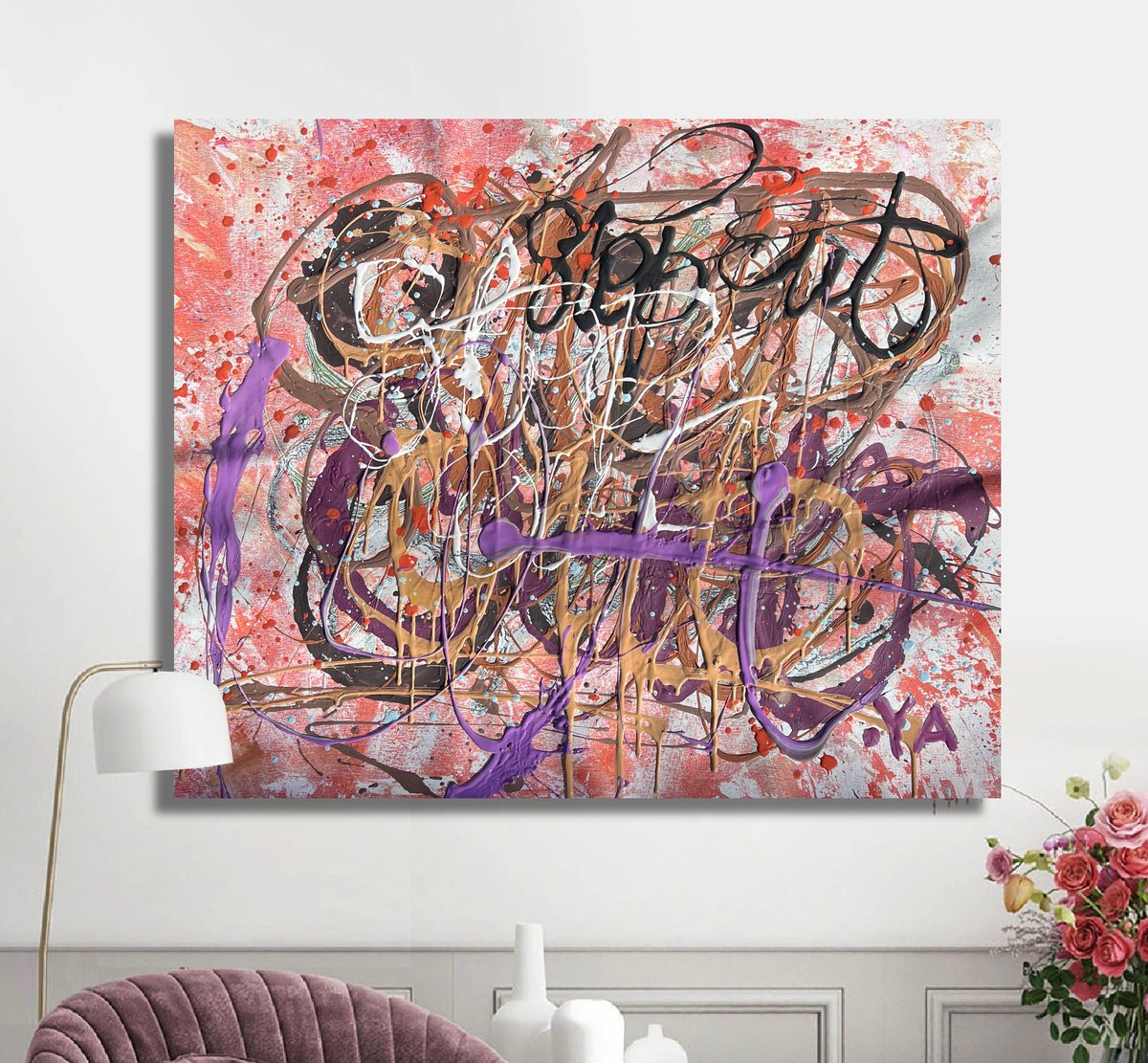 Acrylic Painting , Step Out - Pink By Bogdana Antoniuk, 42 X 35, Artwork For Sale On Artfinder