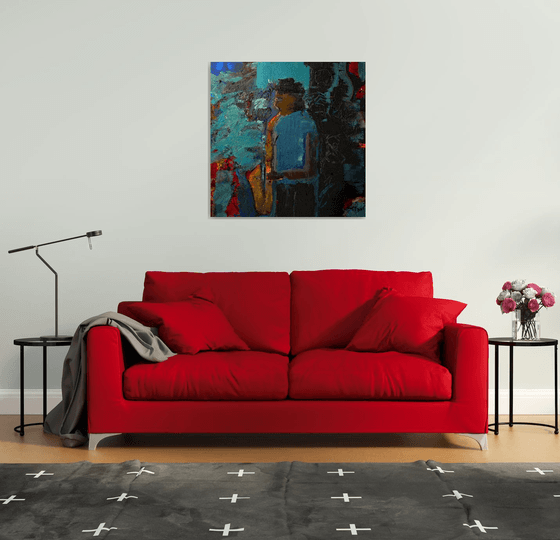 SOIREE MUSICALE JAZZ - 90x90cm