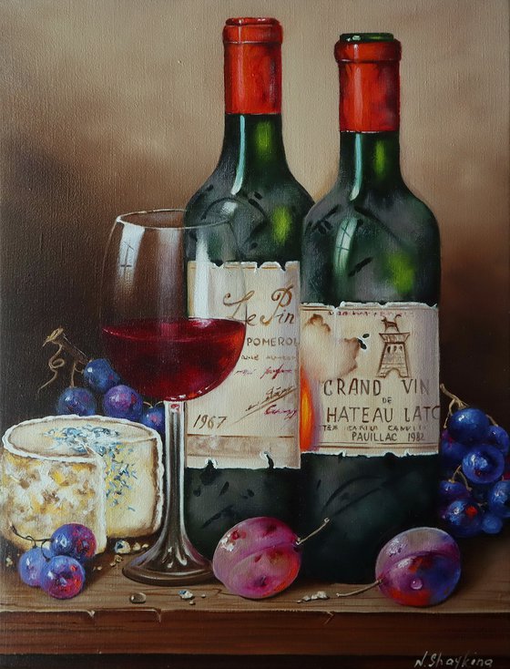 Bottle of Wine Painting