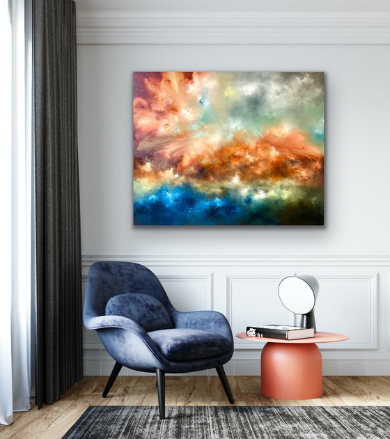 It was a good day - Large Abstract Painting - 80cm x 100cm