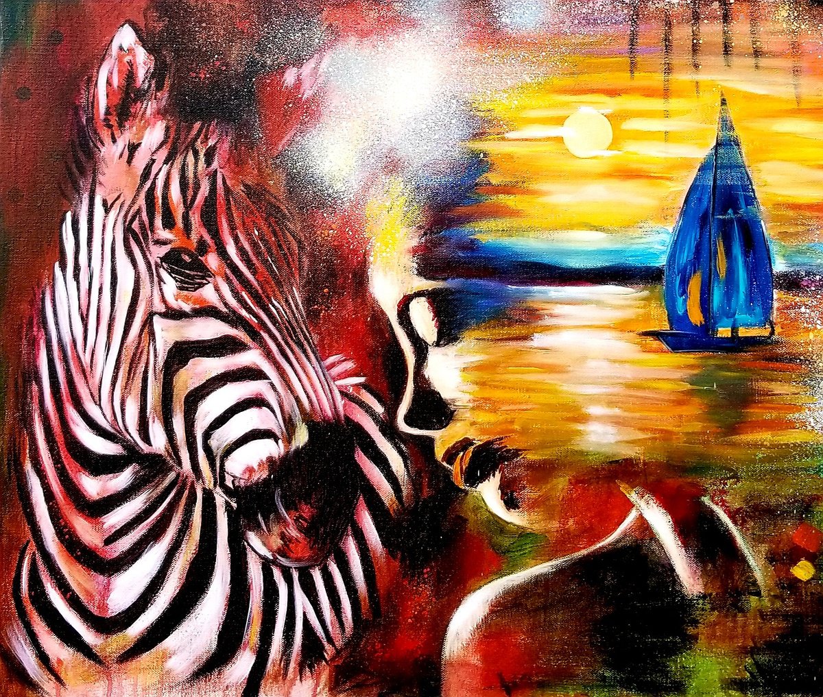 Impressionistic Portrait Oil Painting By Niyati Jiwani, 24 X 20", The Ravishing Spirits, Original Artwork