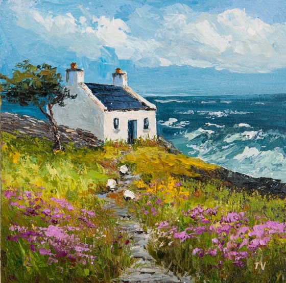 Coastal landscape Oil painting