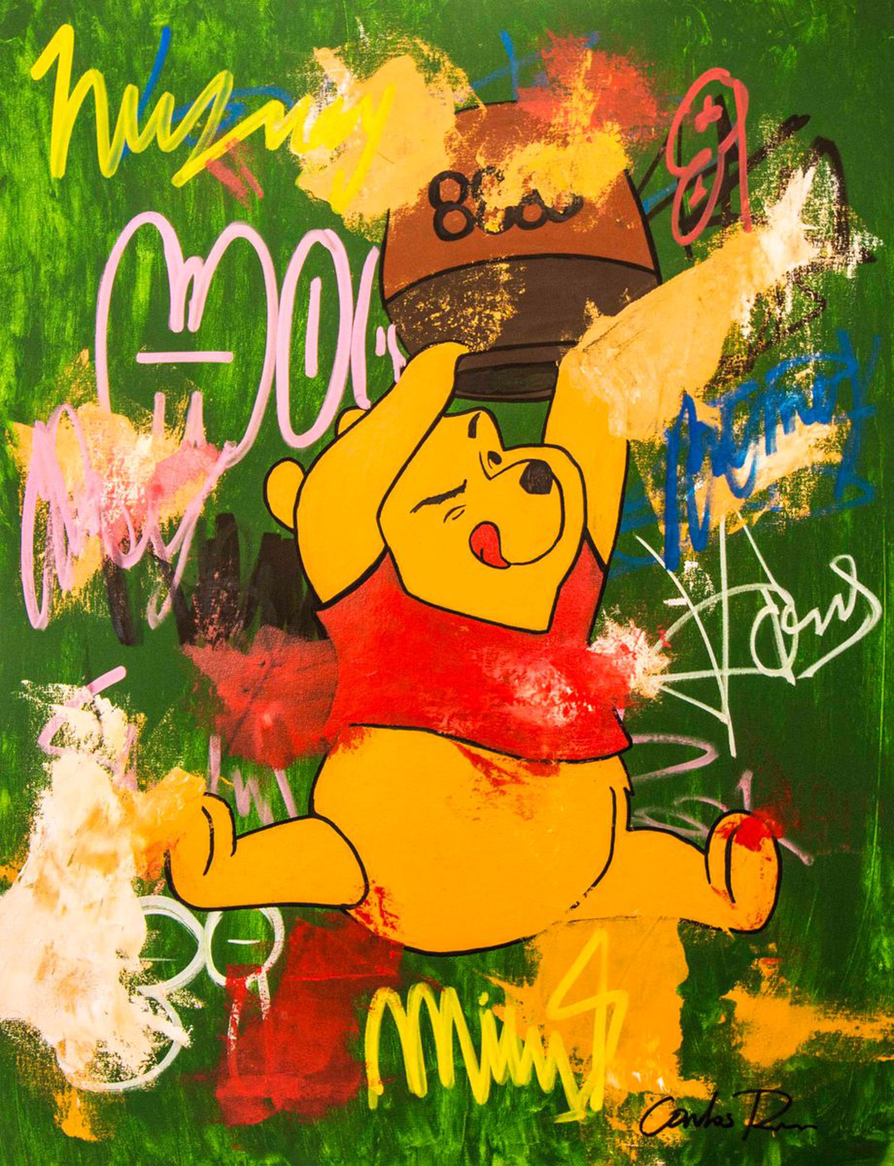 Winnie Pooh Looking For Food Pop Art Painting Se Artfinder