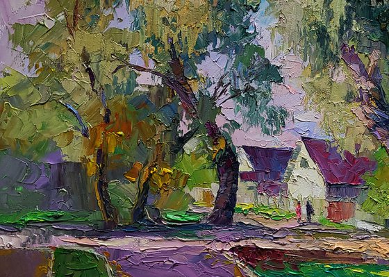 Willows near the yard