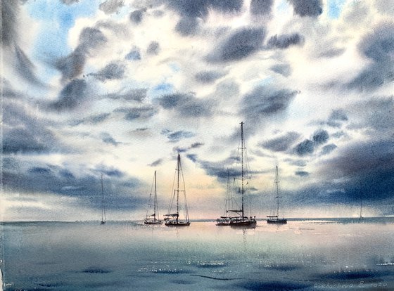 Yachts at anchor #5