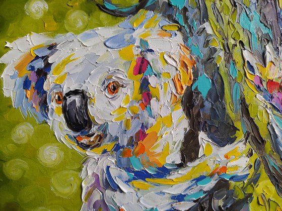 Serenity - oil painting, Australia, koala, koala oil painting, animals, koala art