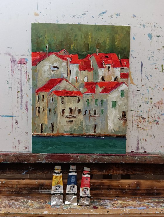 Komiza town in Croatia