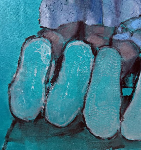 Sky is pink outside the window