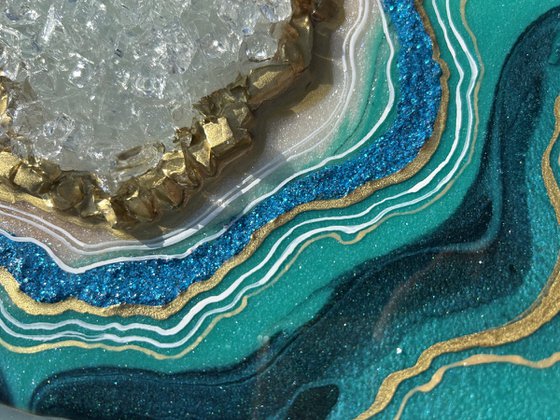 Malachite turquoise stripe