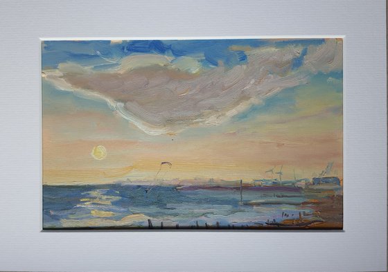 Sunset on the Hove beach 01