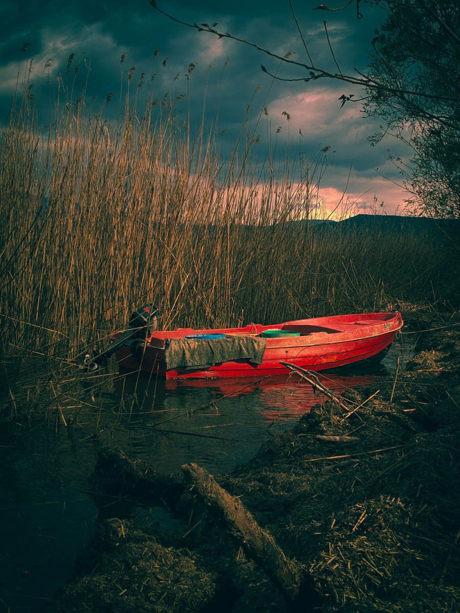 Photorealistic Photograph , Boat In Lake By Nektaria Thalia, 20 X 24, Artwork For Sale On Artfinder