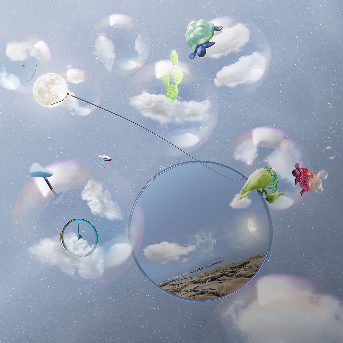 Clouds in Bubbles by Vanessa Stefanova