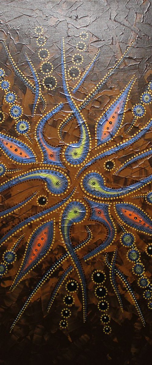 Abstract shapes movement / Brown by Jonathan Pradillon