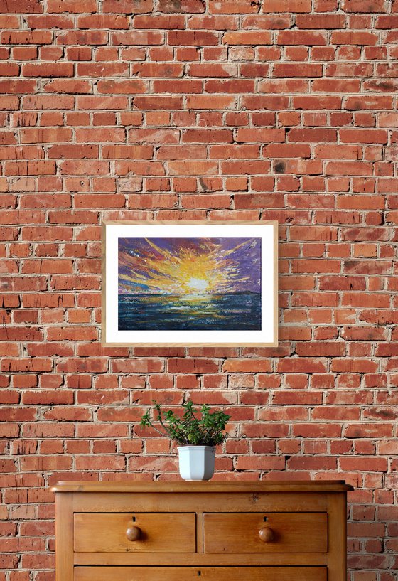 Sunset seascape explosion