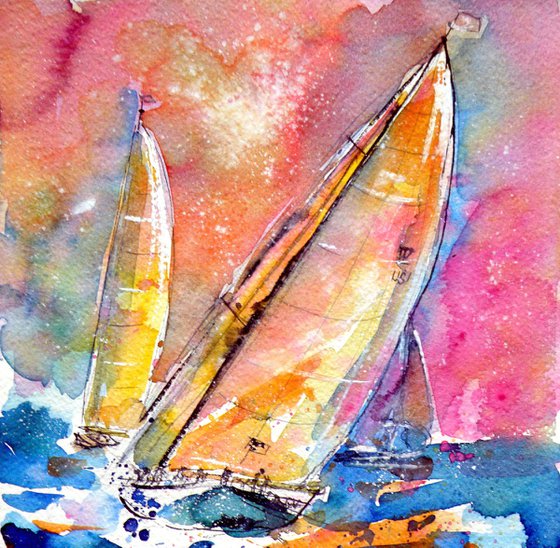 Sailboats together
