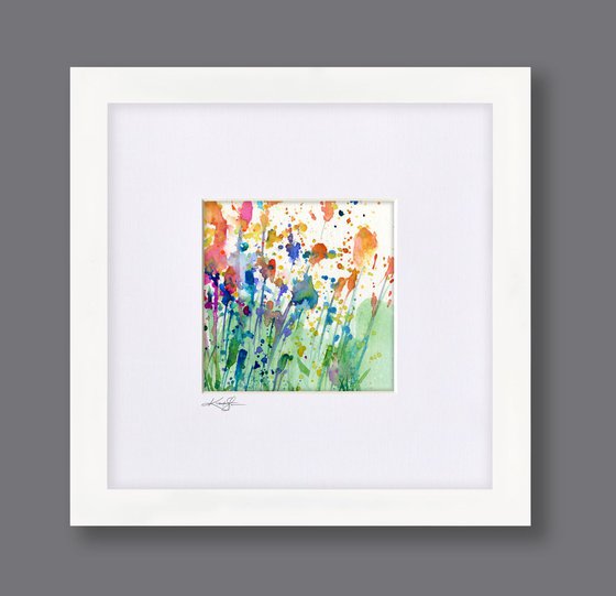 A Walk Among The Flowers 5 - Abstract Floral Watercolor painting by Kathy Morton Stanion