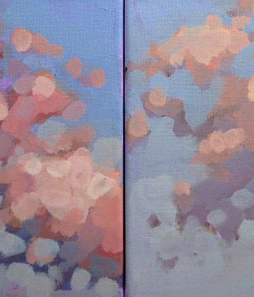 CLOUDS (STUDY 6, DIPTYCH) by LENKA STASTNA