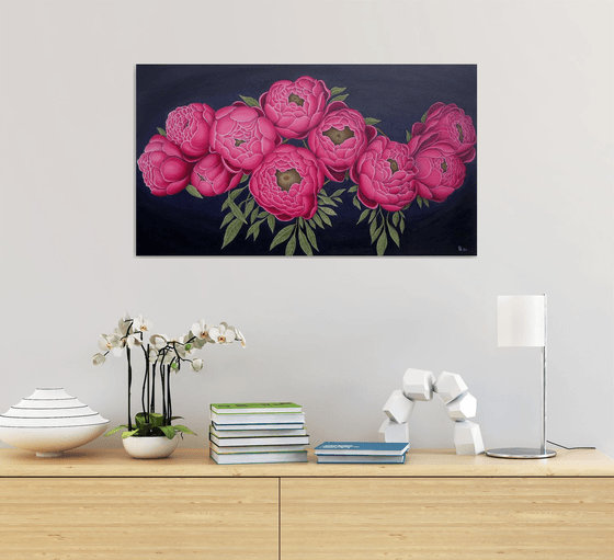 "Blossoms Of Blush: Symphony Of Pink Peonies"
