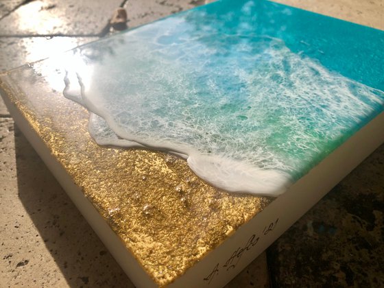 Teal Waves - Ocean, beach, sun