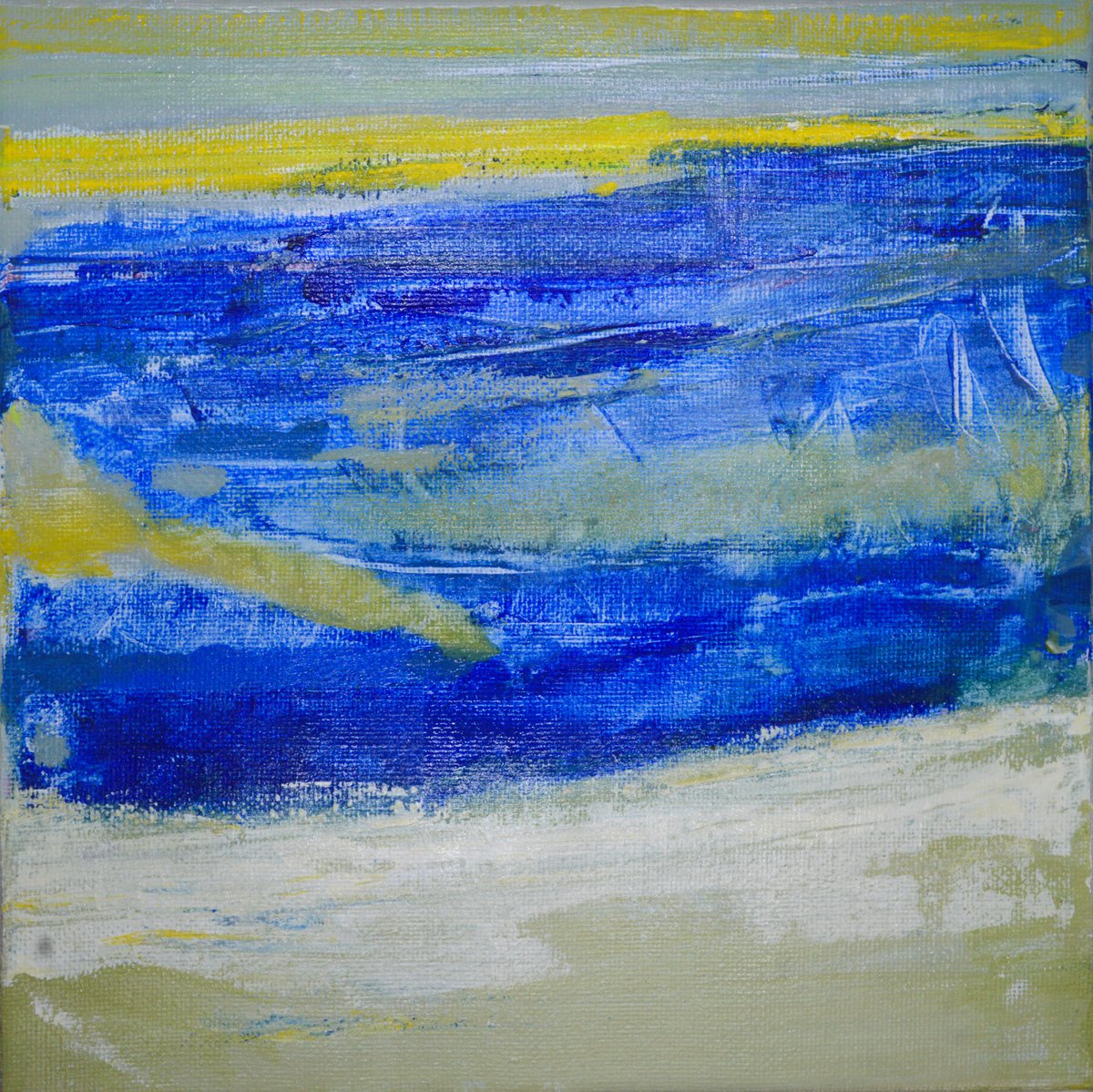 Abstract Landscape Blue and Yellow by Cristian Valentich