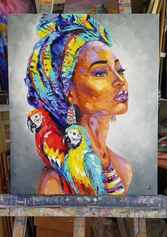 paintings of african women