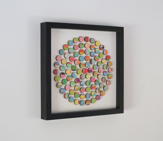 Circle of paper collage dots