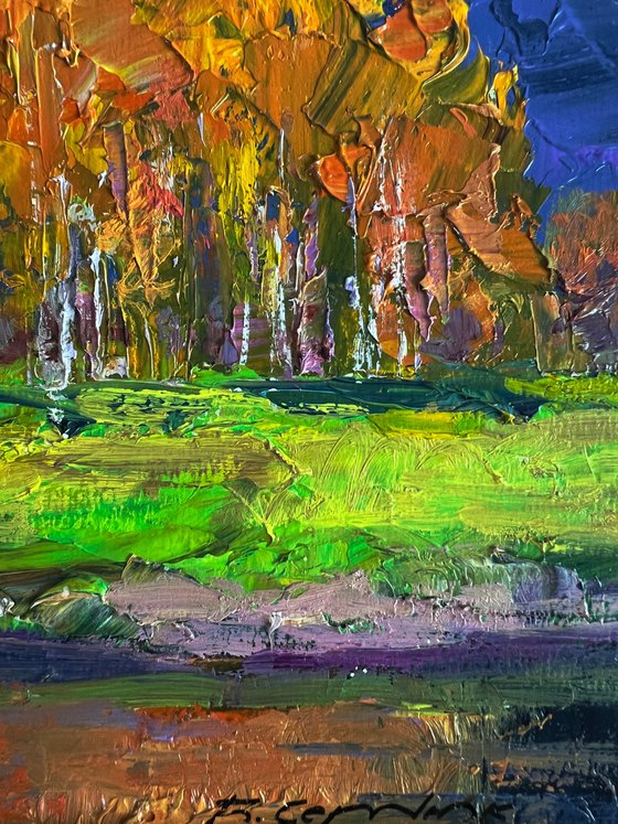 Autumn on the Shore River