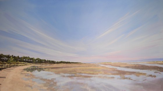 Holkham beach panorama. 140 x 80.