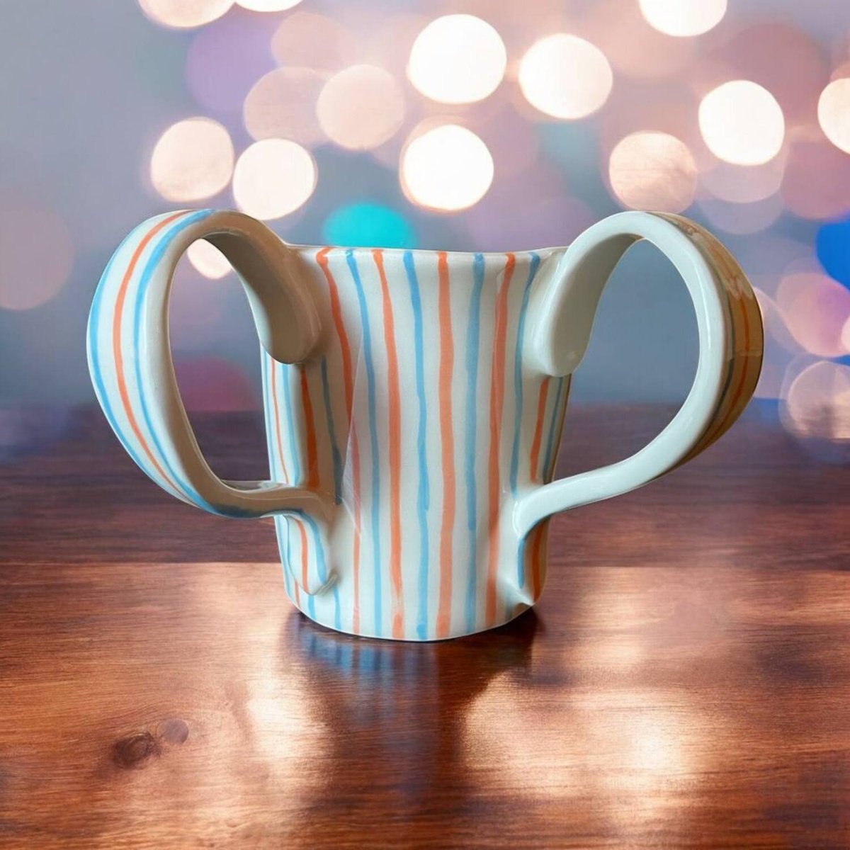 Still Life Clay Sculpture By Tatiana Fedorovskaya, 5 X 4", Netilatka Mug - Shabbat, Original Artwork