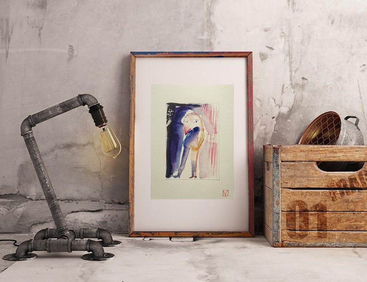 Animal Drawing By Marya, 5 X 7", "Summer 33", Original Artwork