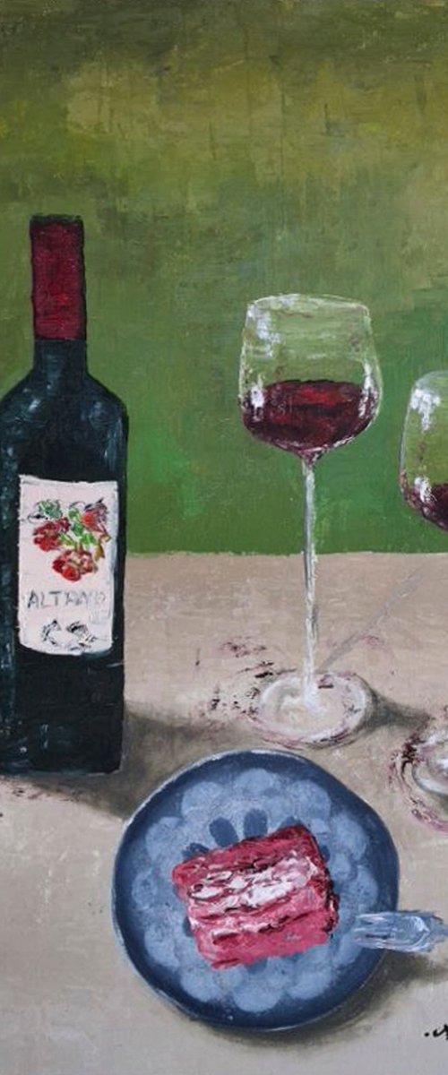 A glass of wine by Anastasia Antia