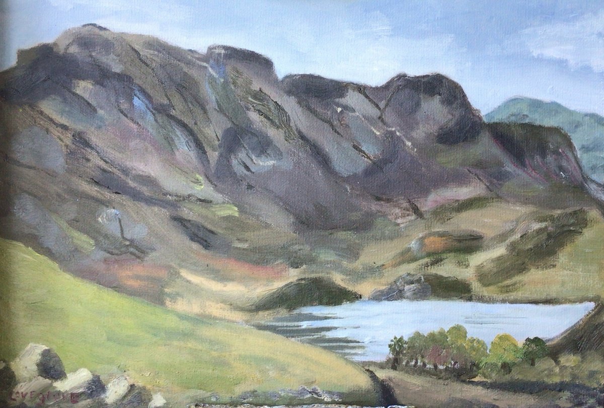 Cregennen Lake oil painting by Julian Lovegrove Art