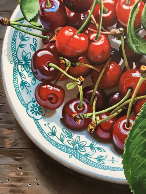 Cherries on a Plate
