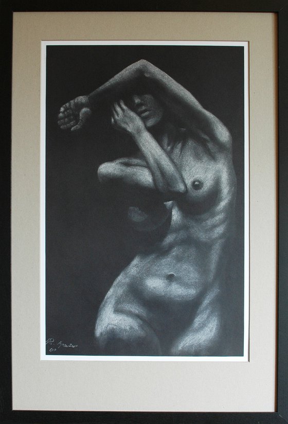 Dry Pastel Nude Study.