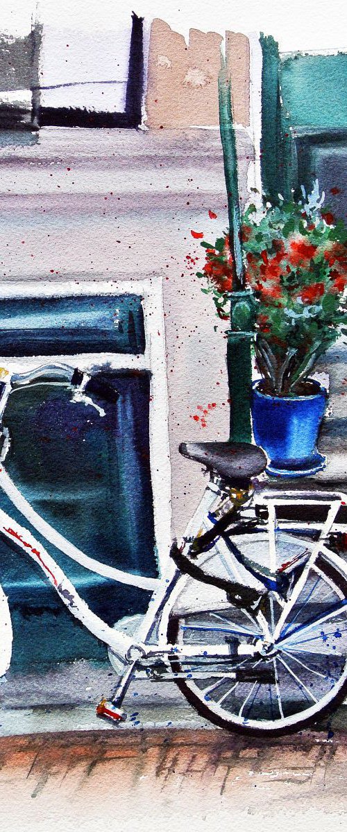 A White Bicycle by Ksenia Astakhova
