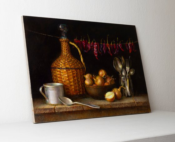 Still Life with Hot Peppers