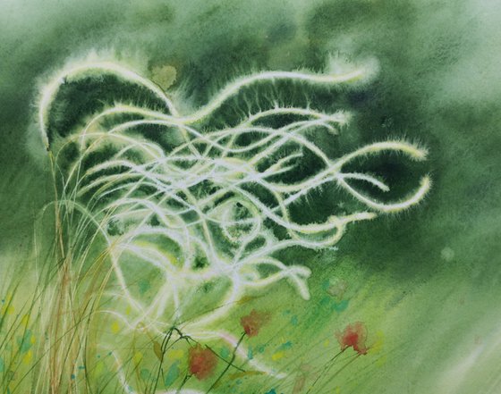 Feather Grass -  original watercolour - feather-grass  - stipa