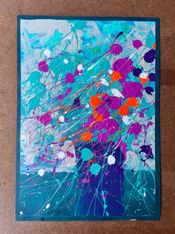 Winter bouquet of Flowers Abstract painting