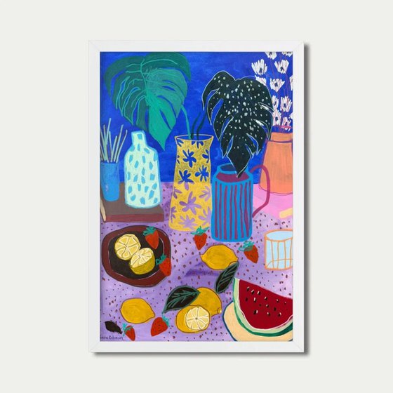 Bold Pastel Still Life