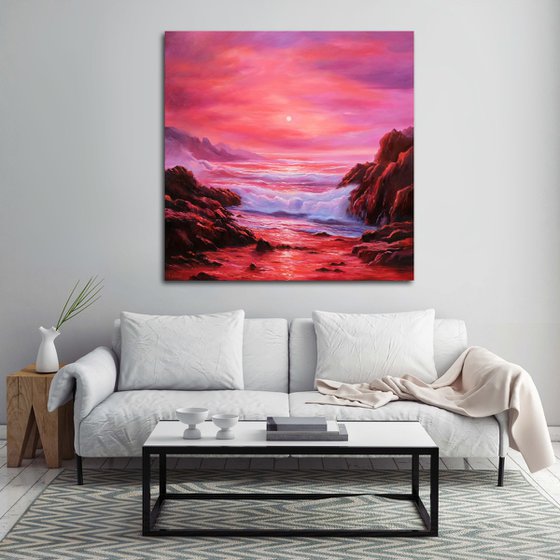 Red Seascape Fantasy