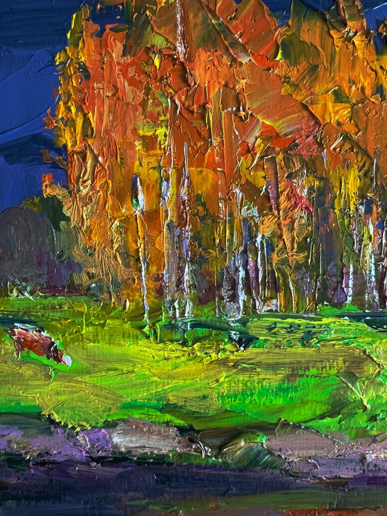 Autumn on the Shore River