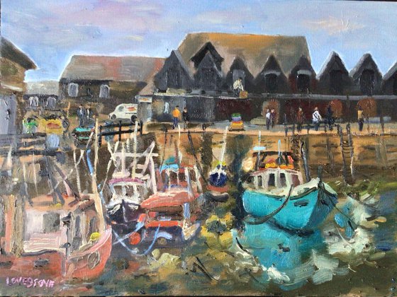 Busy harbour, Whitstable