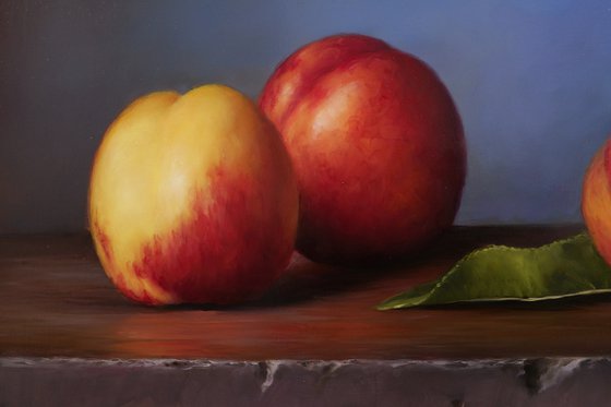 "Still life with peaches"