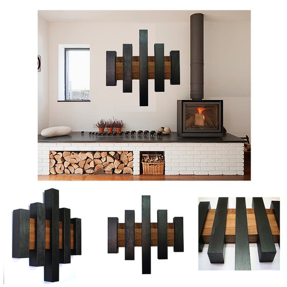 Oak and Walnut Wall Art