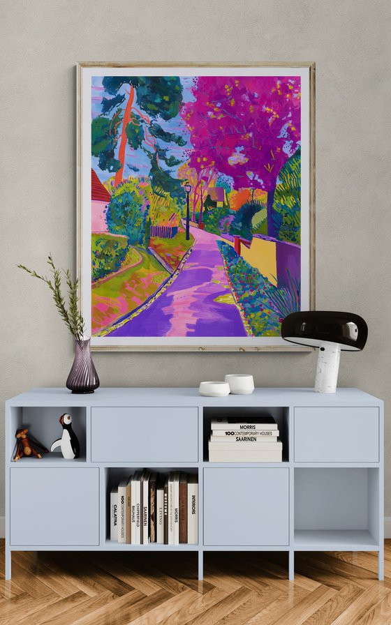 Road with Blossoming Trees