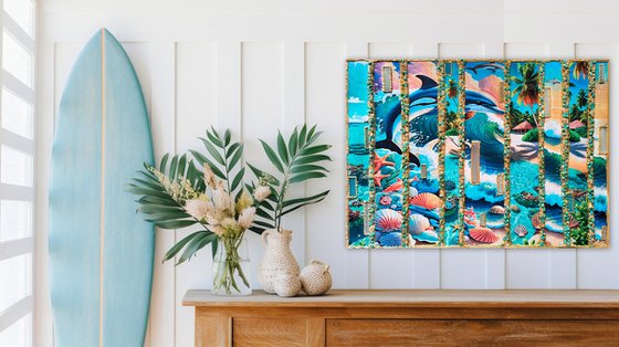 Dolphins and island waves